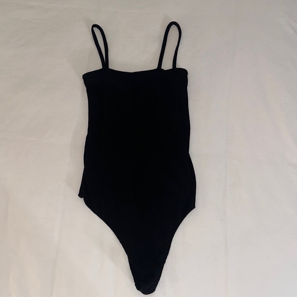 Brandy Melville black ribbed bodysuit